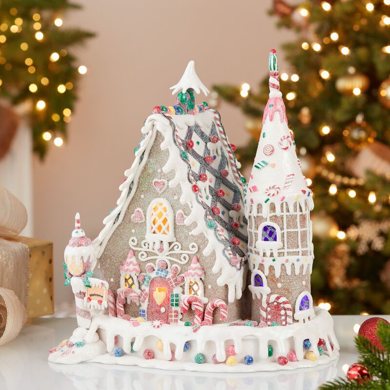 13-Inch Gingerbread House with Lights: Perfect Holiday Decoration for Your Home