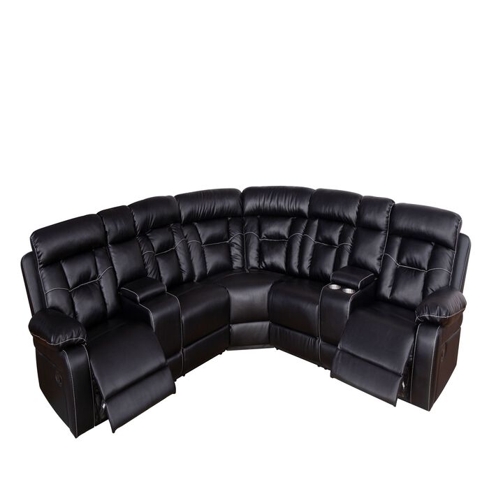 Sectional Sofa with Manual Reclining