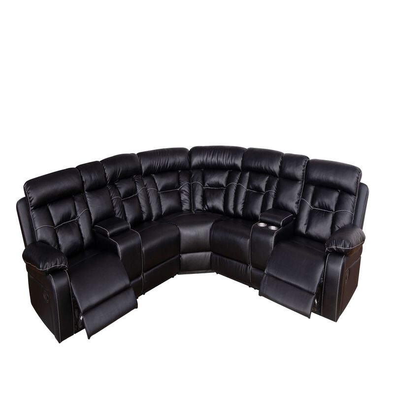 Sectional Sofa with Manual Reclining