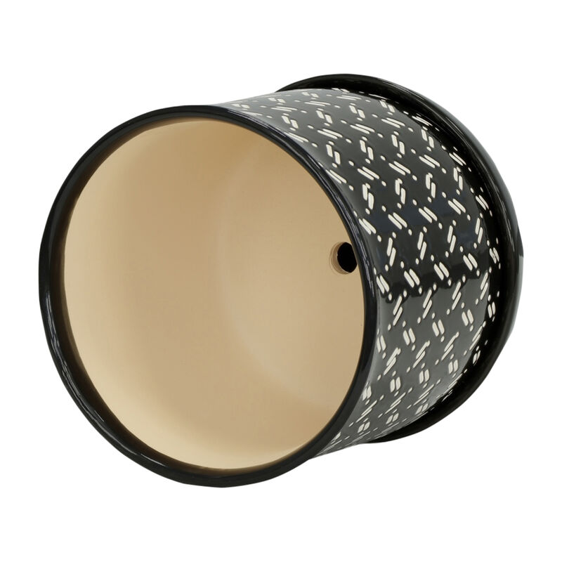 Dots Planter with Saucer, Black Set