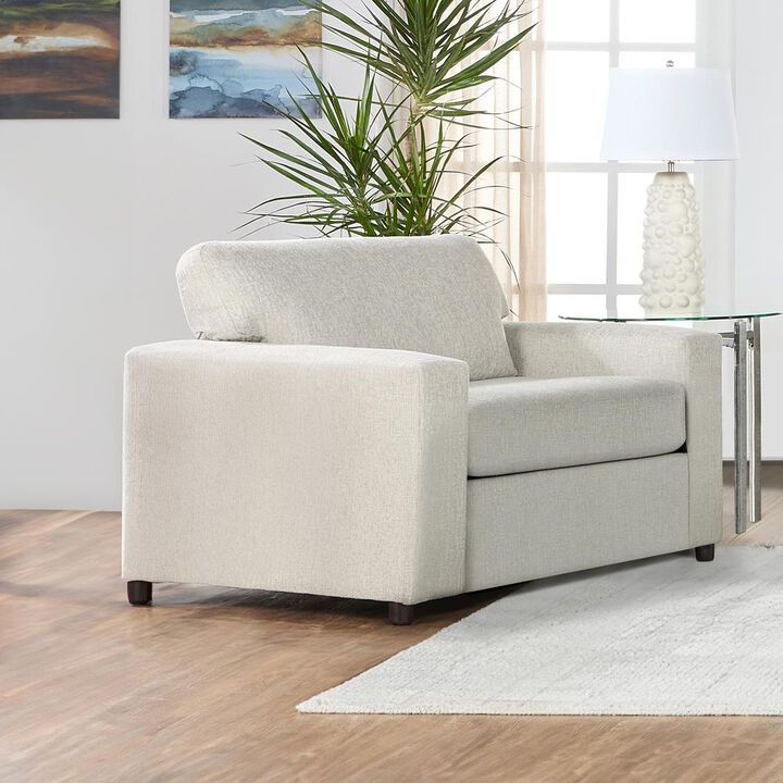 New Classic Furniture Kylo Natural Polyester Fabric Oversized Chair and a Half