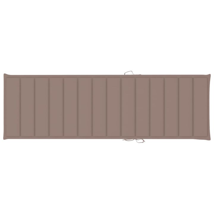 vidaXL Sun Lounger Cushion Taupe 78.7"x23.6"x1.6" Fabric