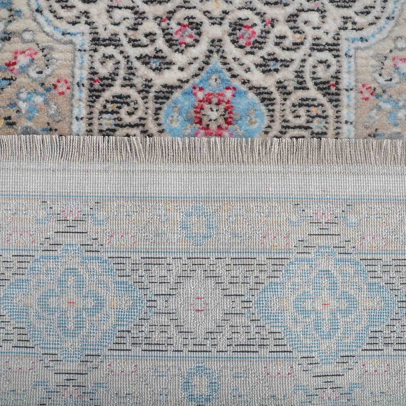 RUGSOTIC CARPETS MACHINE MADE POLYESTER AREA RUGS  - 9'x12', Rectangle Shape, Multicolor Color, Classic Oriental Traditional  Design, Low Pile Machine Made Area Rugs (M00099)