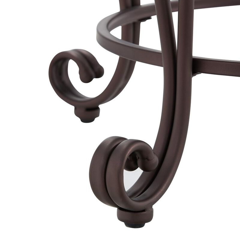 Linon Gathered Back Counter Stool 24