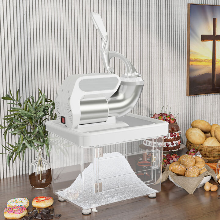 300W Commercial Ice Crusher with Dual Blades and Safety Switch