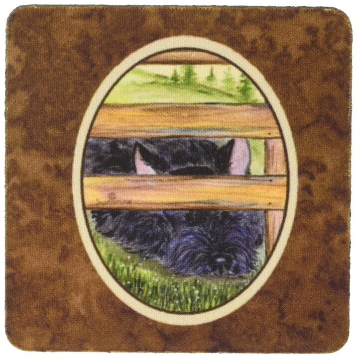 Caroline's Treasures SS8193FC Scottish Terrier Foam Coasters (Set of 4), 3.5 H x 3.5 W, Multicolor