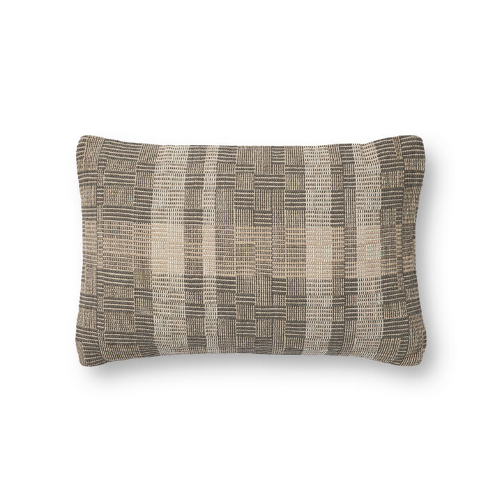 Bea PAL0021 Charcoal/Natural 13''x21'' Polyester Pillow by Amber Lewis x Loloi