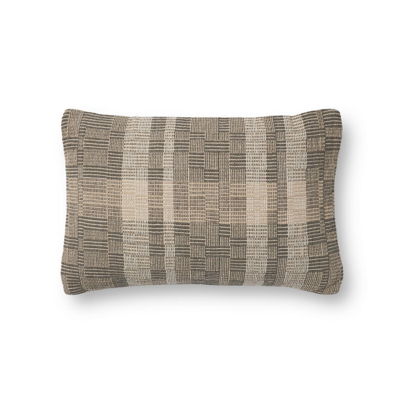 Bea PAL0021 Charcoal/Natural 13''x21'' Polyester Pillow by Amber Lewis x Loloi