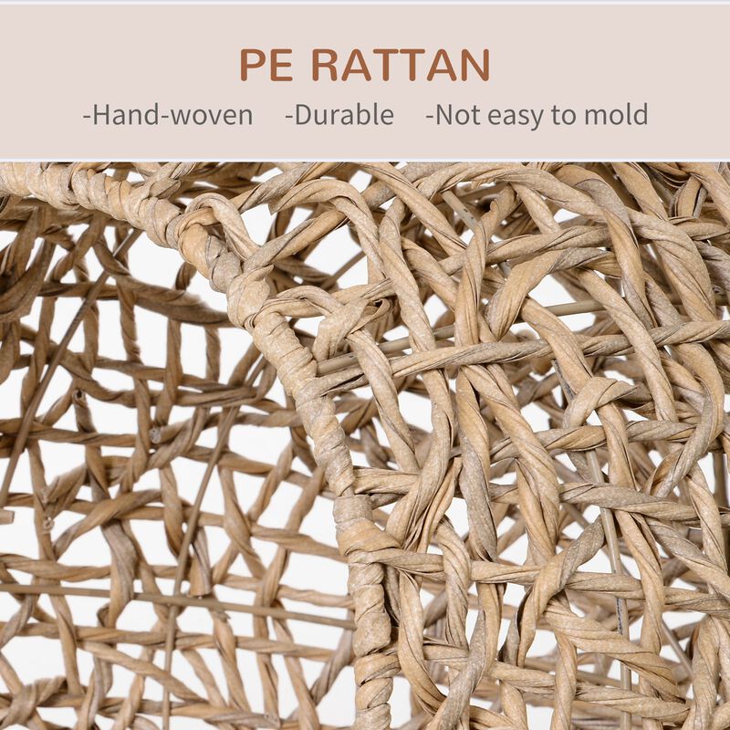 Natural Cat Bed: 20.5" Hand-Woven Banana Leaf Kitten Condo