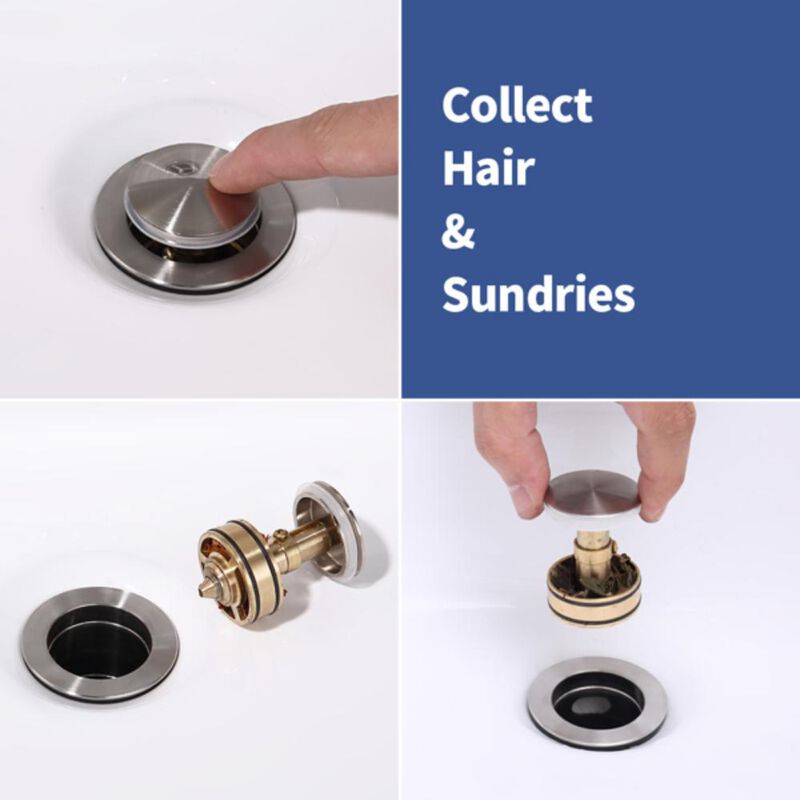 Brushed Nickel Bathroom Sink Faucet, 2-Handle Centerset for Modern Vanity & Durable Design
