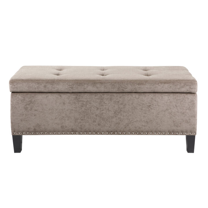 Gracie Mills Sanford Modern Tufted Storage with Soft-Close