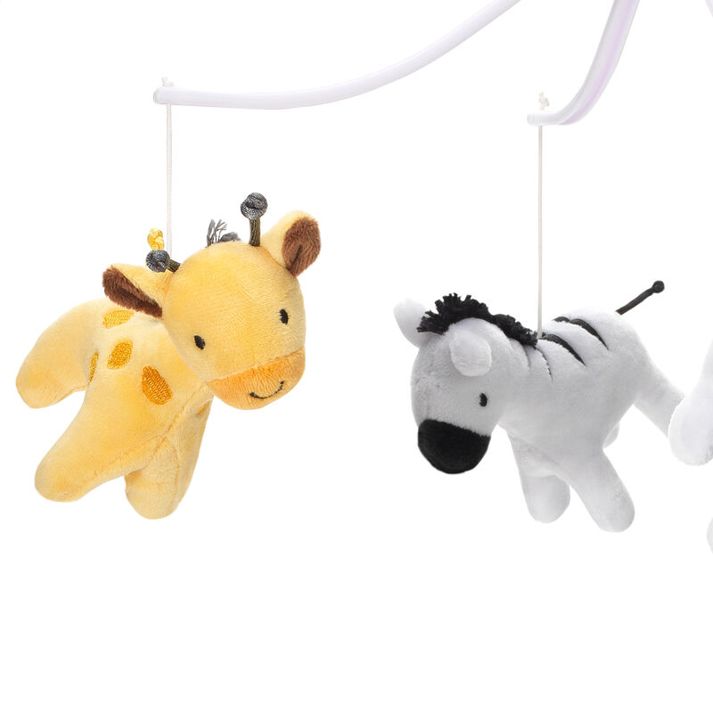 Bedtime Originals Mighty Jungle Animals Giraffe/Zebra Musical Baby Crib Mobile