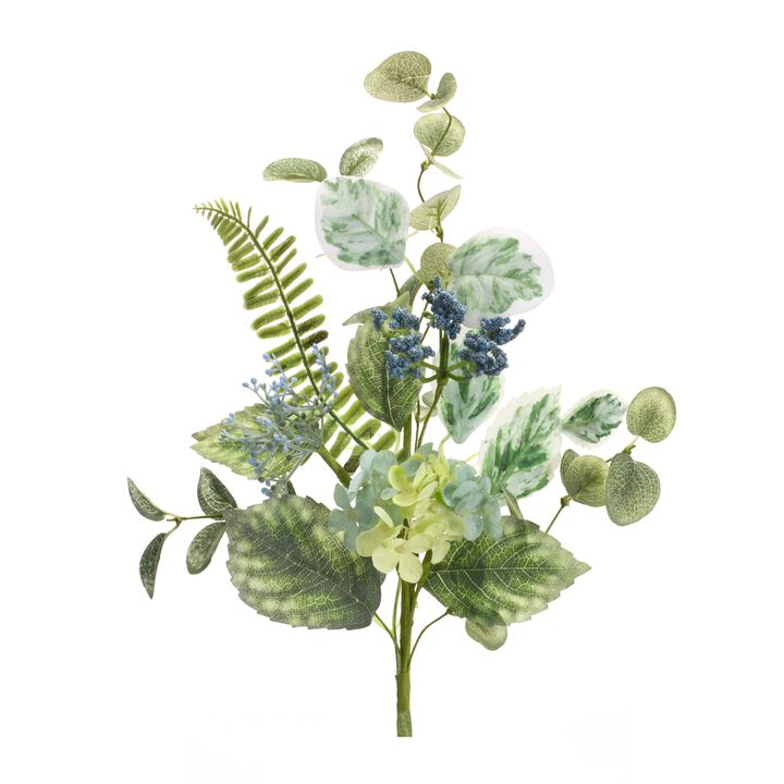 Set of 6 Variegated Foliage and Seed Sprays – Realistic Artificial Branches for Home Decor