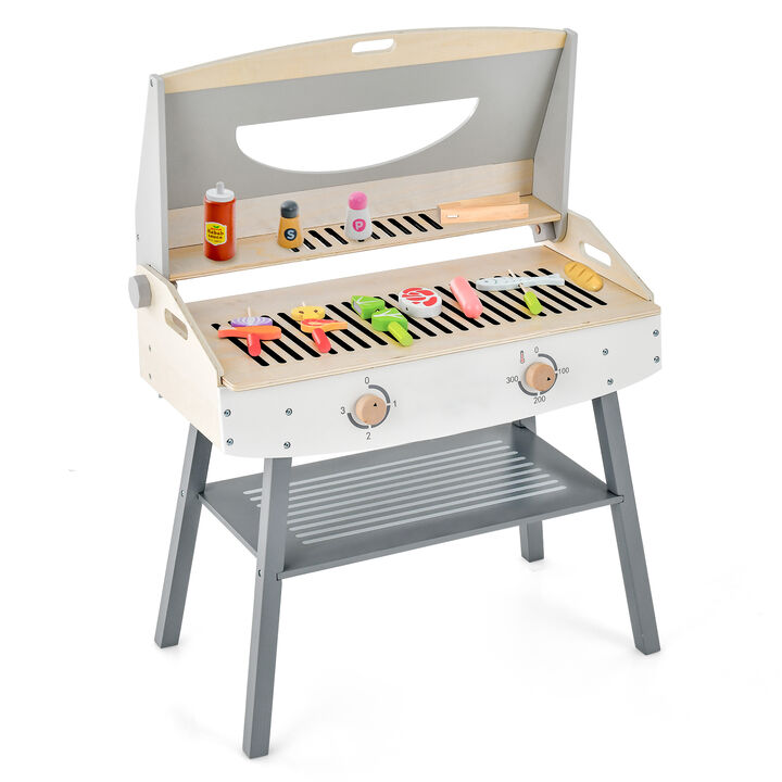 Kids Barbecue Grill Playset for Girls & Boys Outdoor Cooking Fun Toy Set