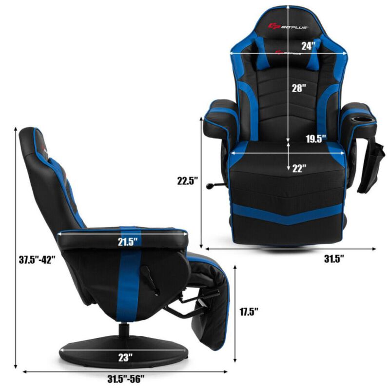 Hivvago Ergonomic High Back Massage Gaming Chair with Pillow
