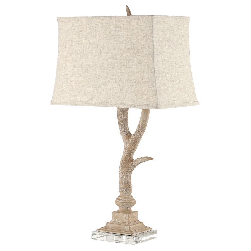 Antler Rustic Resin/Crystal LED Table Lamp
