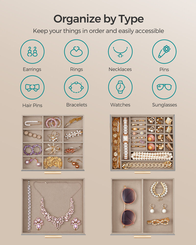 Jewelry Box with Glass Lid