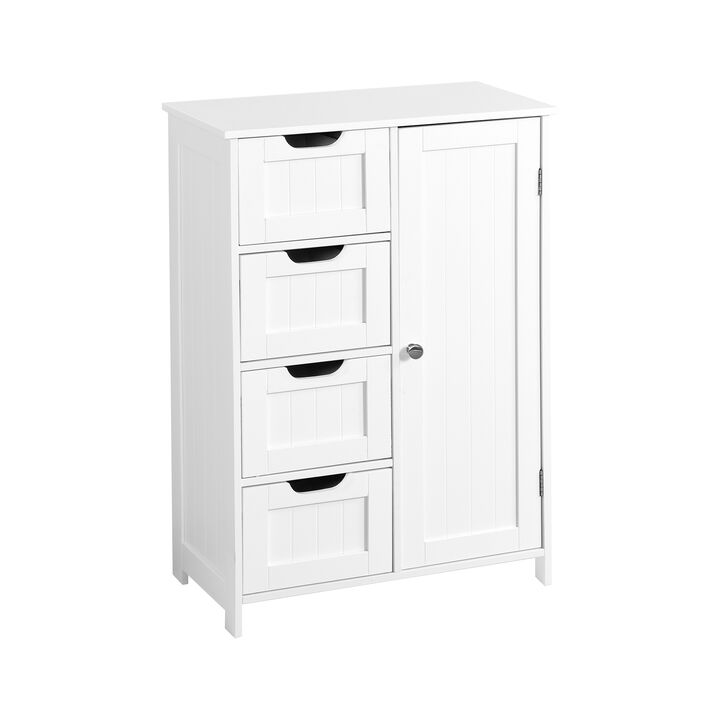 Hivvago 4 Drawers 1 Shelf Floor Standing Wooden Cabinet and Storage Organizer