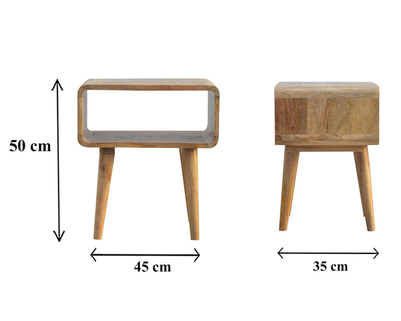 Curved Open Nightstand