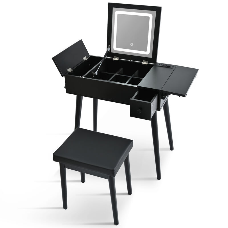 Merax Makeup Vanity Desk with Flip Top Mirror