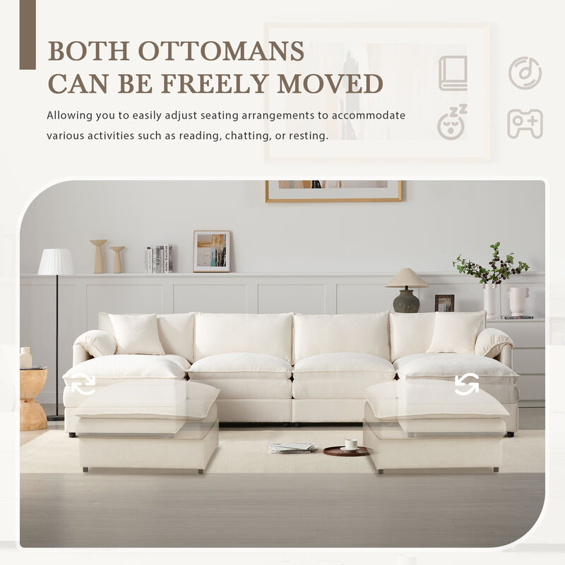 Merax Chenille Modular Sectional Sofa for Living Room