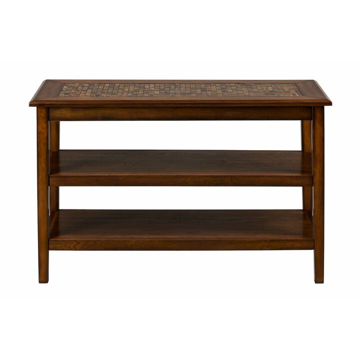 Jofran Baroque Sofa Table with Mosaic Tile Inlay