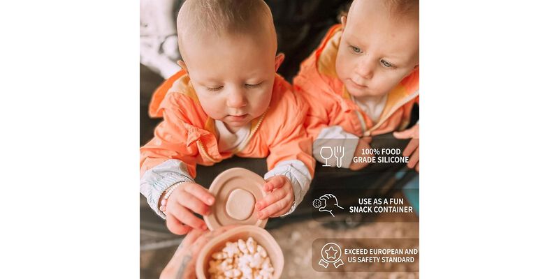 Silicone Baby Food Containers | 4 oz Baby Food Storage Jars with Airtight Lids | Reusable Baby Food Jars, Freezer,Microwave and Dishwasher Safe, Perfect for Infant & Toddler