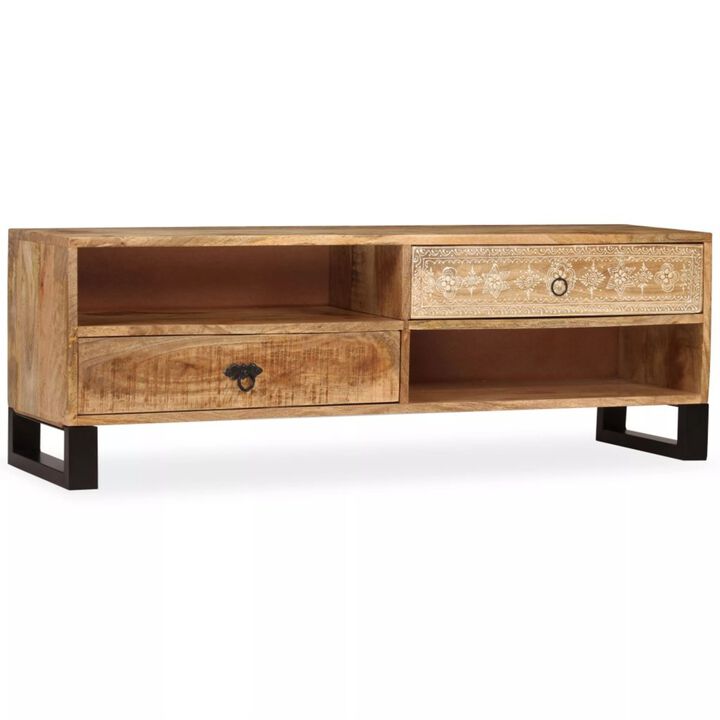 vidaXL TV Cabinet Solid Mango Wood 47.2"x11.8"x15.7"