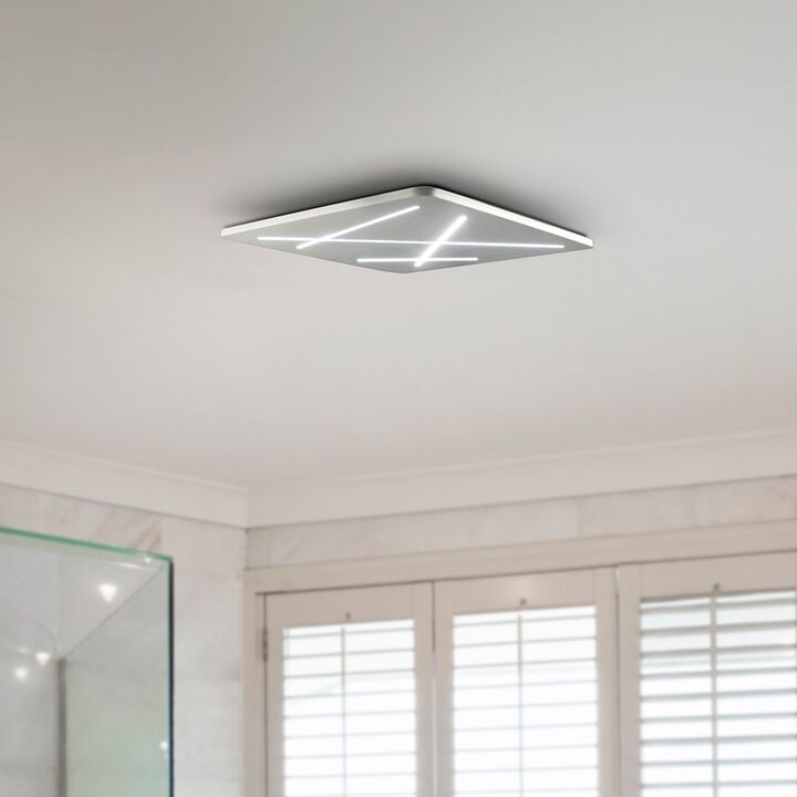 VONN Lighting Integrated LED Ceiling Light Square Flush Mount in Silver