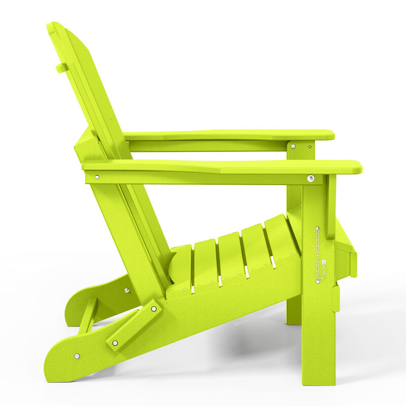 WestinTrends HDPE Outdoor Patio Folding Poly Adirondack Chair