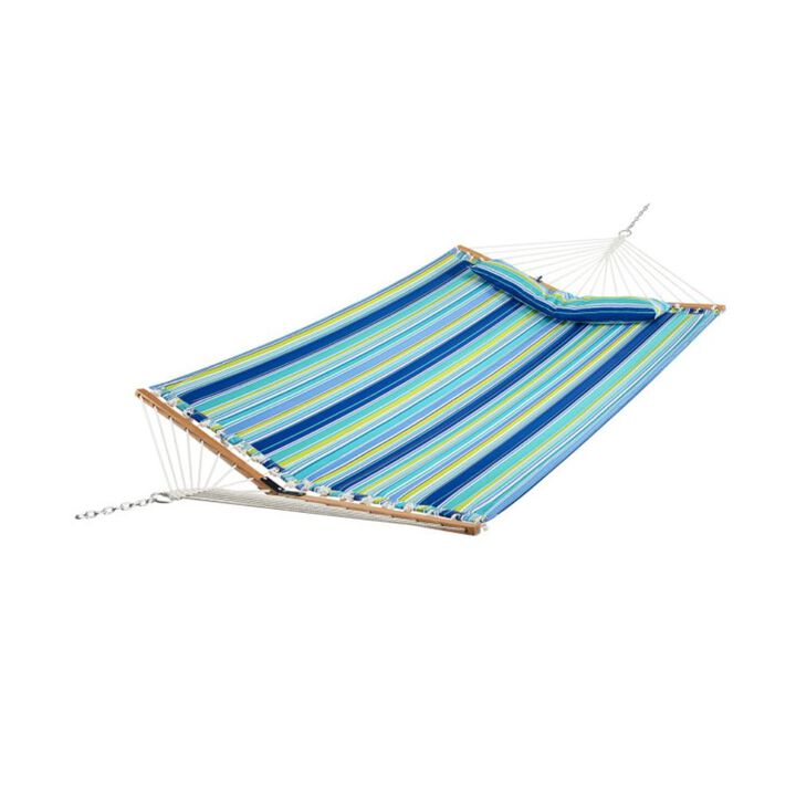 Hivvago Patio Hammock Foldable Portable Swing Chair Bed with Detachable Pillow