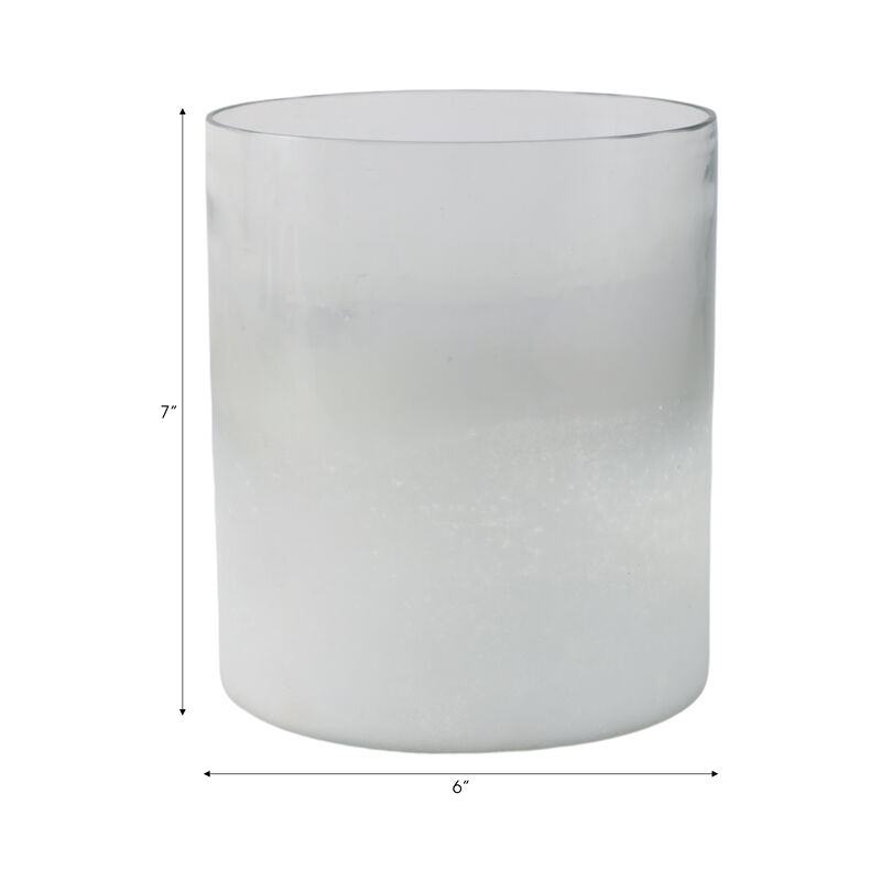 Glass Frosted Candle Holder