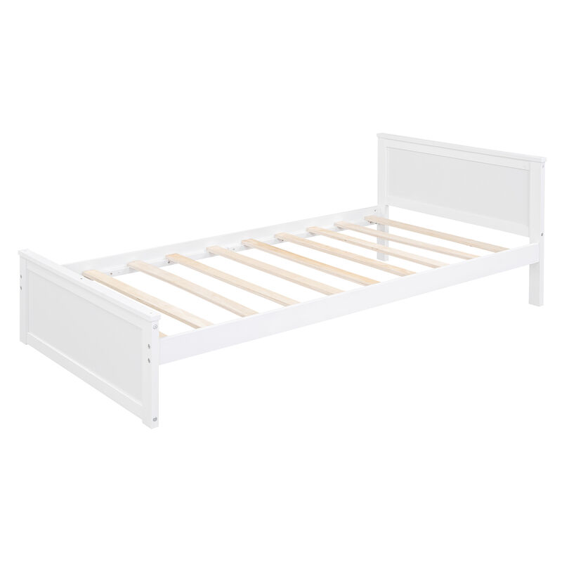 Merax Loft Bed with Storage Shelves and Wardrobe