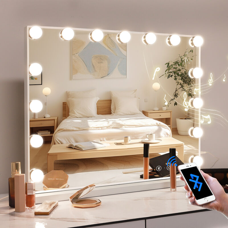 23''x19'' Hollywood Vanity Mirror with Lights Bluetooth