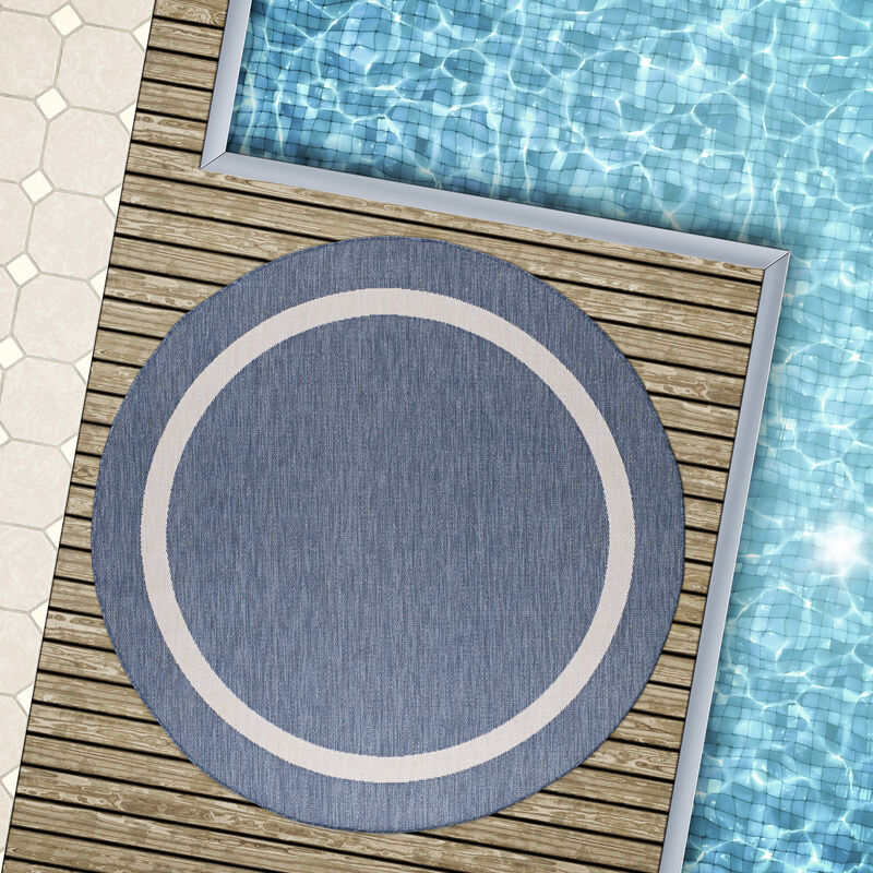 Waikiki Bordered Indoor/Outdoor Area Rug