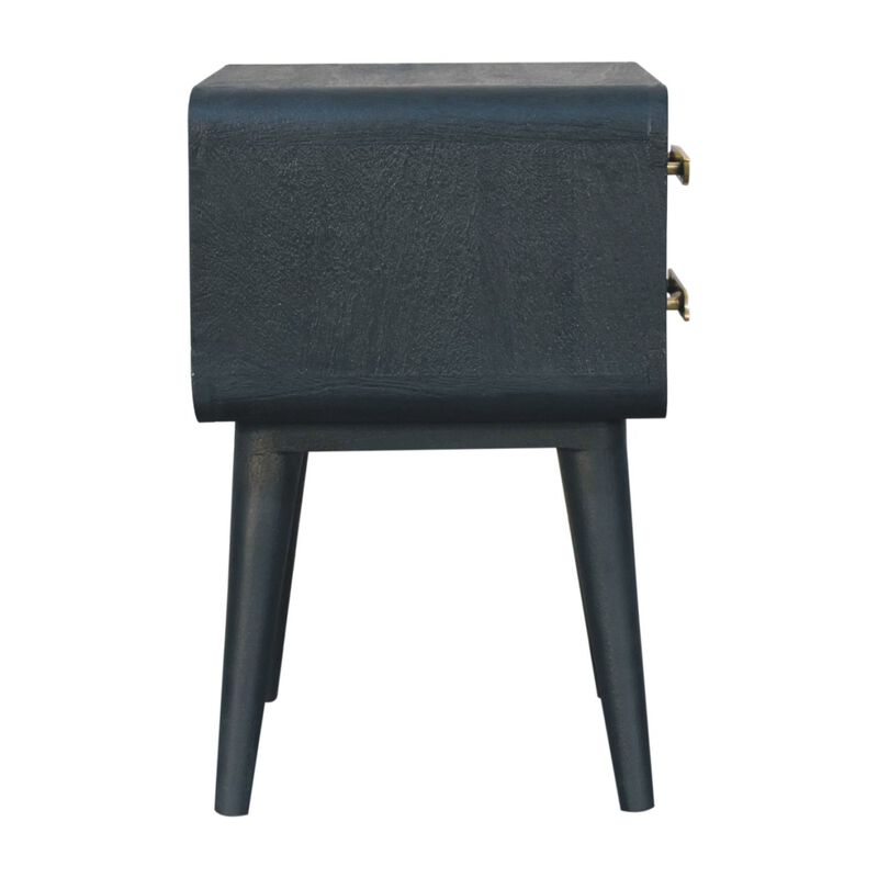 Artisan Furniture Solid Wood Midnight Teal Bedside Table