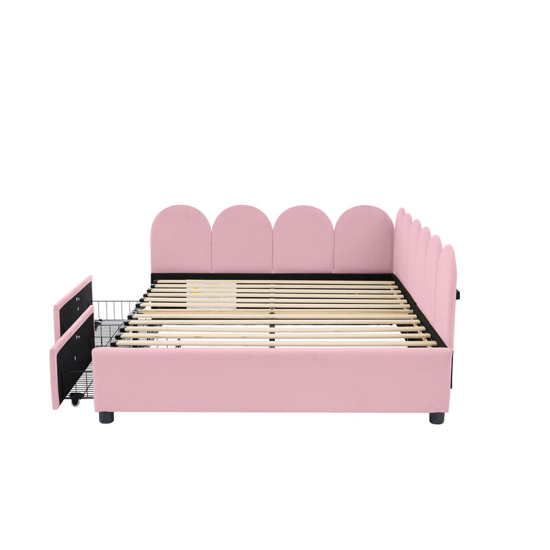 Merax Upholstered Daybed with 2 Drawers