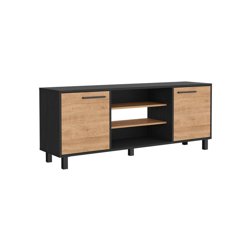 Tv Stand For Tv´S Up 55" Washington, Living Room, Black / Pine