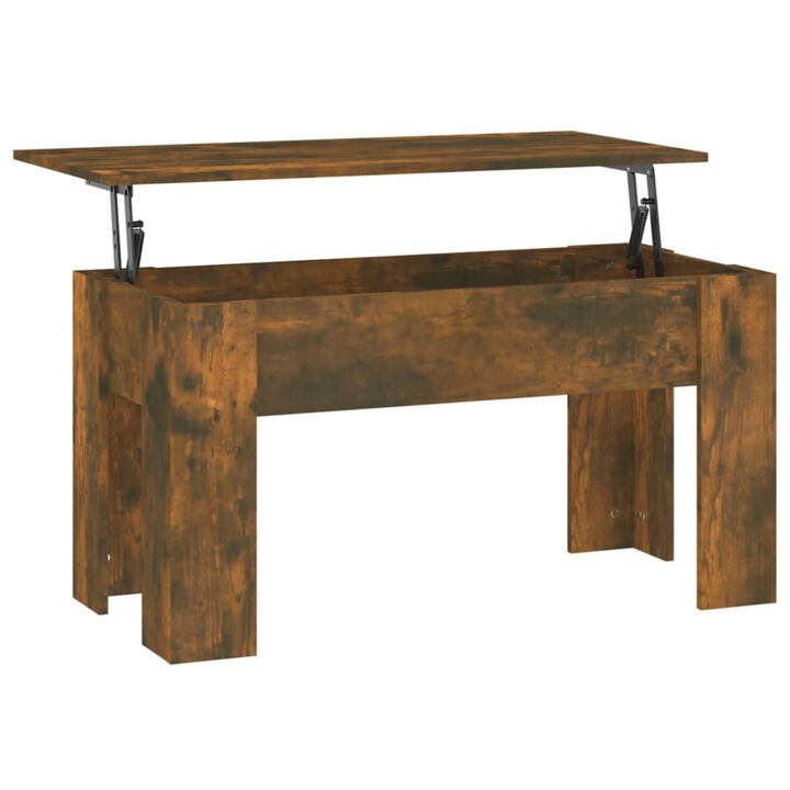 vidaXL Coffee Table Smoked Oak 39.8"x19.3"x20.5" Engineered Wood