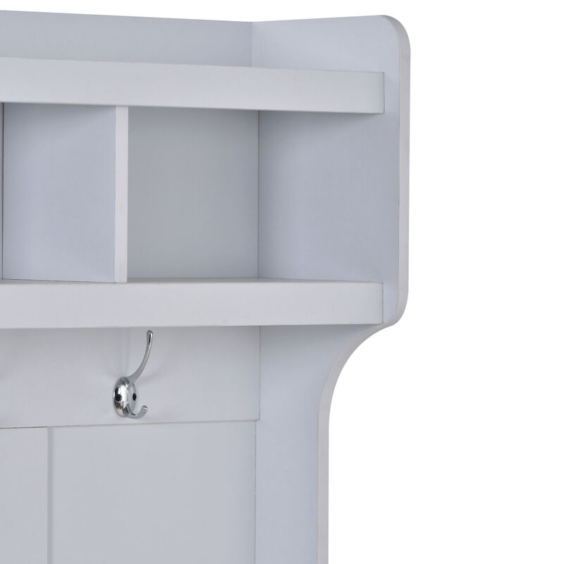 6-Hook Hall Tree & Bench Storage Set