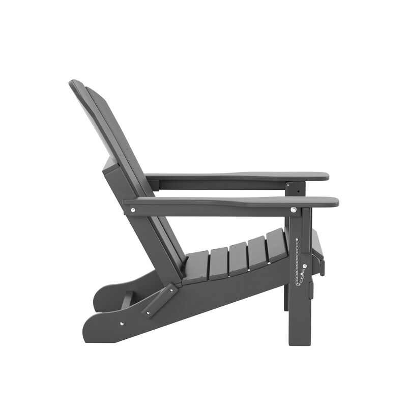 WestinTrends 4-Piece Folding Adirondack Chair With Footrest Ottoman Set