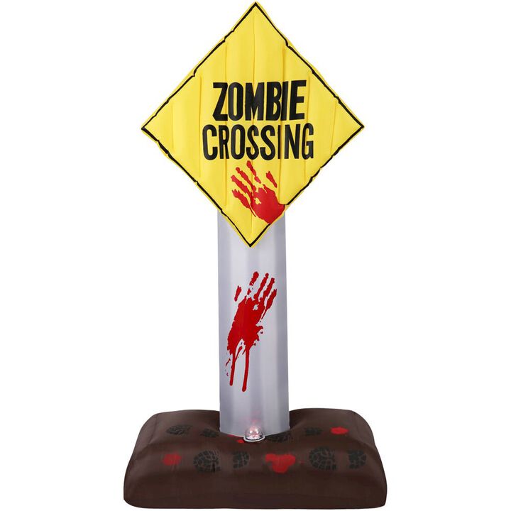 Haunted Hill Farm 6ft Inflatable Zombie Crossing with Lights Haunted Hill Farm 6ft Inflatable Zombie Crossing with Lights
