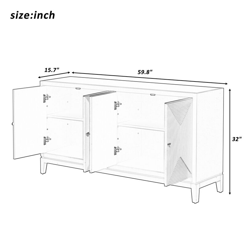 Merax Sleek Storage Cabinet Sideboard Buffet