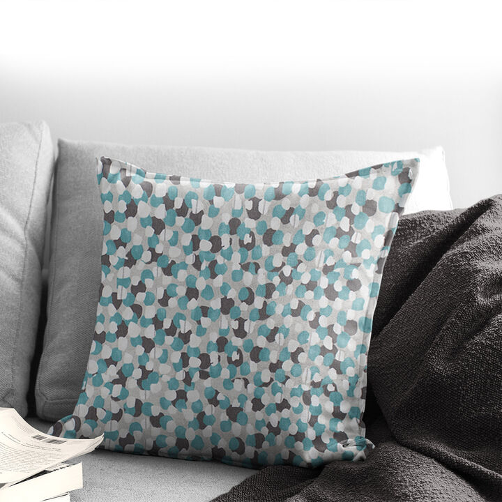 6ix Tailors Fine Linens Keller Teal Decorative Throw Pillows