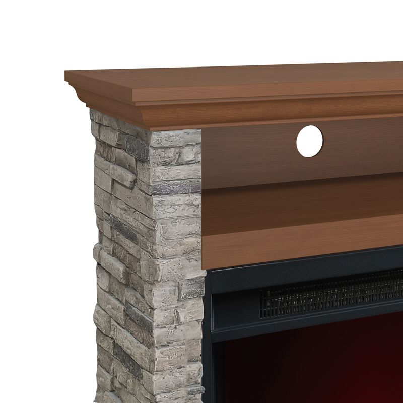 FESTIVO 32" Cozy Fireplace with Realistic Wood & Stone Finish