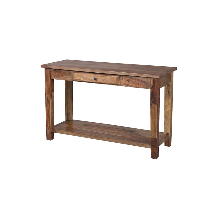 Porter Designs Taos Solid Sheesham Wood Console Table, Brown
