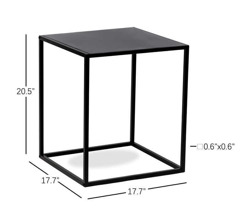 Table Appoint End Table Industrial Square Furniture