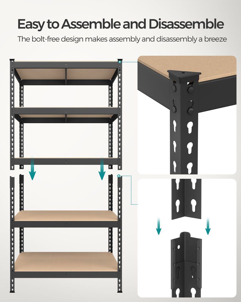 5-Tier Storage Shelves Set of 2