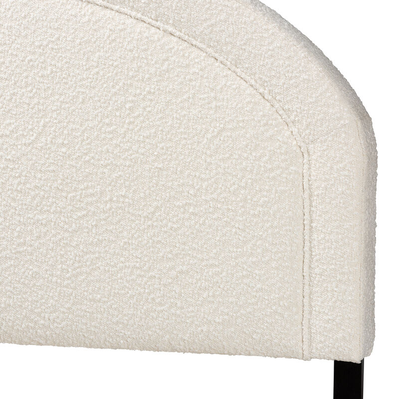 Baxton Studio Fiana Modern Cream Boucle Fabric Queen Size Headboard