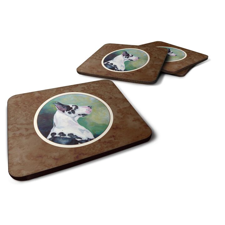 Caroline's Treasures 7278FC Harlequin Great Dane Foam Coasters (Set of 4), 3.5, Multicolor